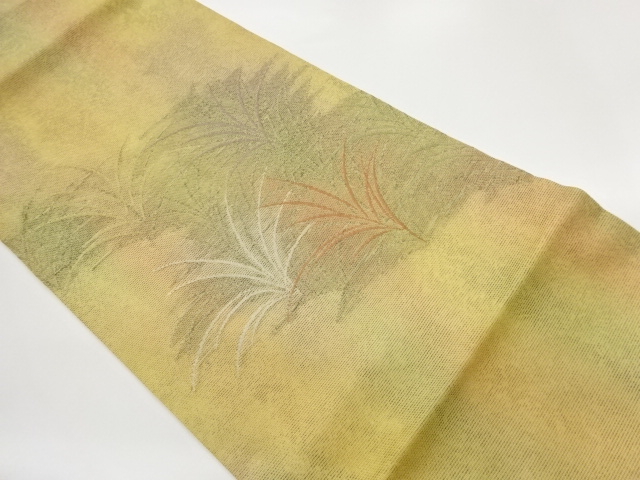 JAPANESE NAGOYA OBI FOR SUMMER / WOVEN PLANTS